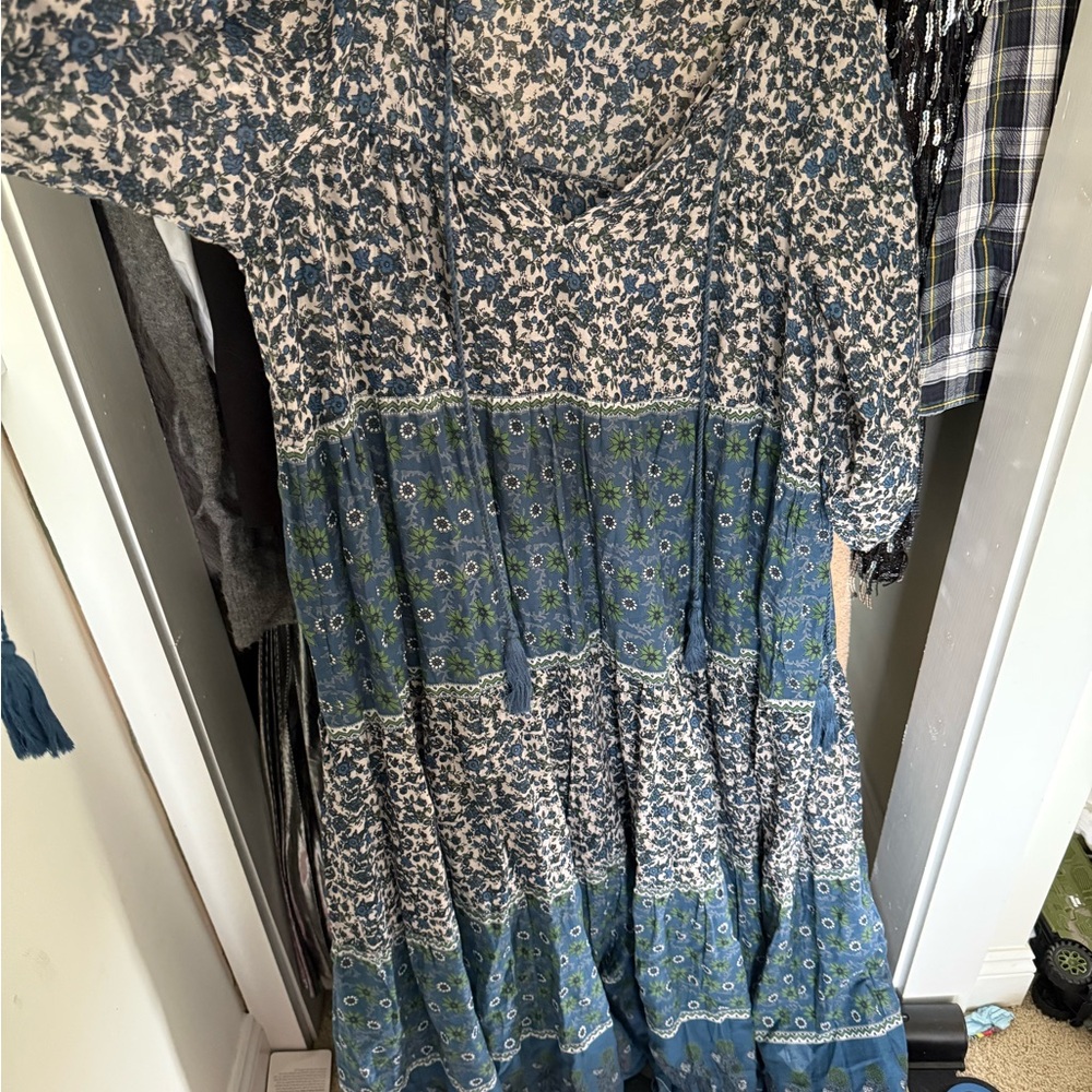Daughters of India Blue Floral Dress